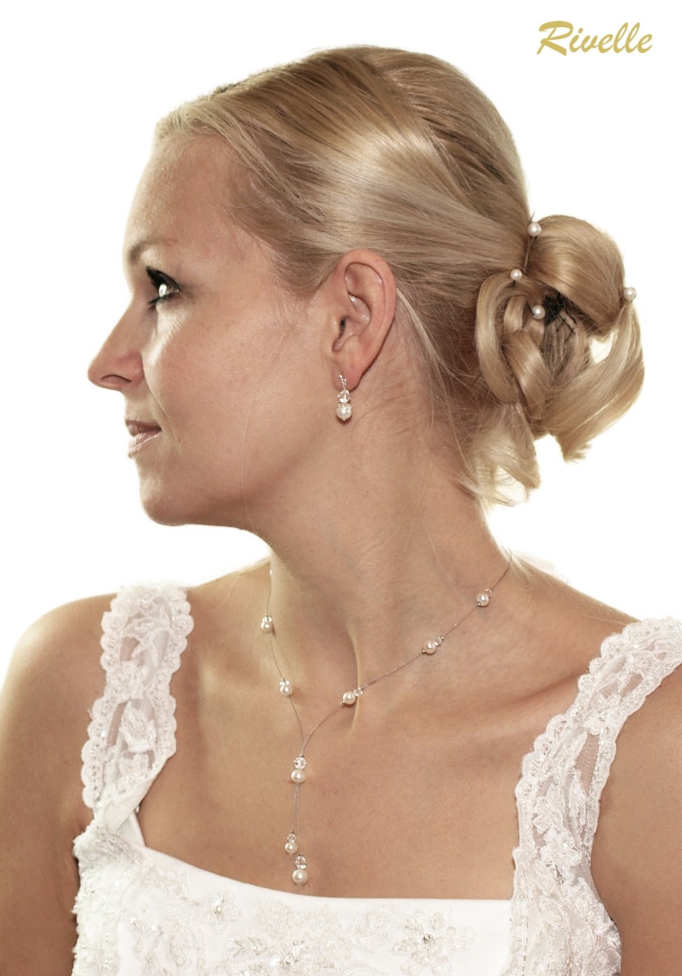 Set Perlenkette Ohrringe Kette Bettelkette Halskette Perlen Schmuckset Weiß 