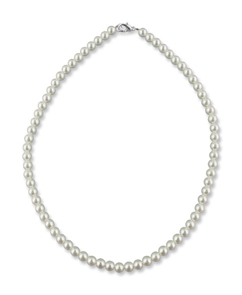 Bild von Perlenkette 42 cm Perle 6 mm 925 Silber
