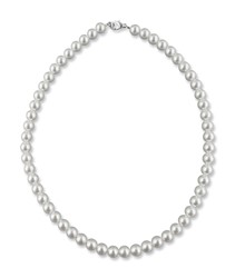 Bild von Perlenkette 45 cm Perlen 8 mm 925 Silber