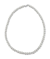 Bild von Perle Kette Josefine Strass Perlen 6 mm 925 Silber