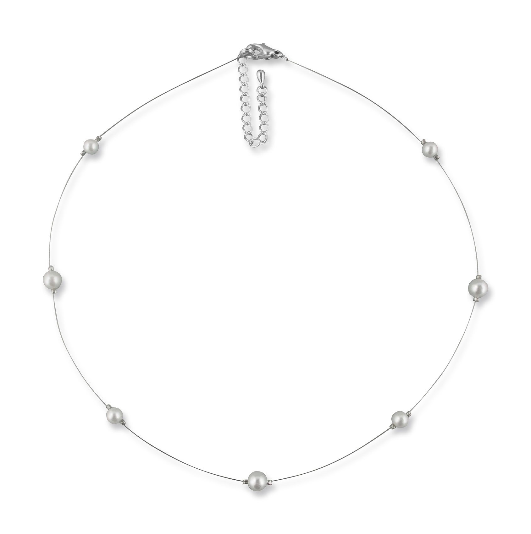 Bild von Dünne Perlenkette Patricia 925 Silber