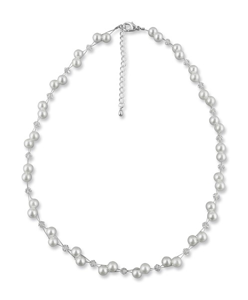 Bild von Perlenkette Hochzeit Marie 925 Silber