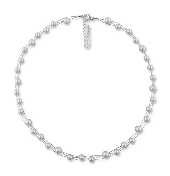 Bild von Perlenkette kleine Perlen Linda 925 Silber