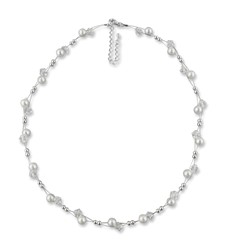 Bild von Perlenkette modern Lena 925 Silber