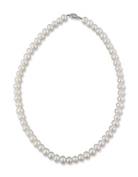 Bild von Süßwasser Perlenkette 42 cm Perlen 7,5 mm creme 925 Silber