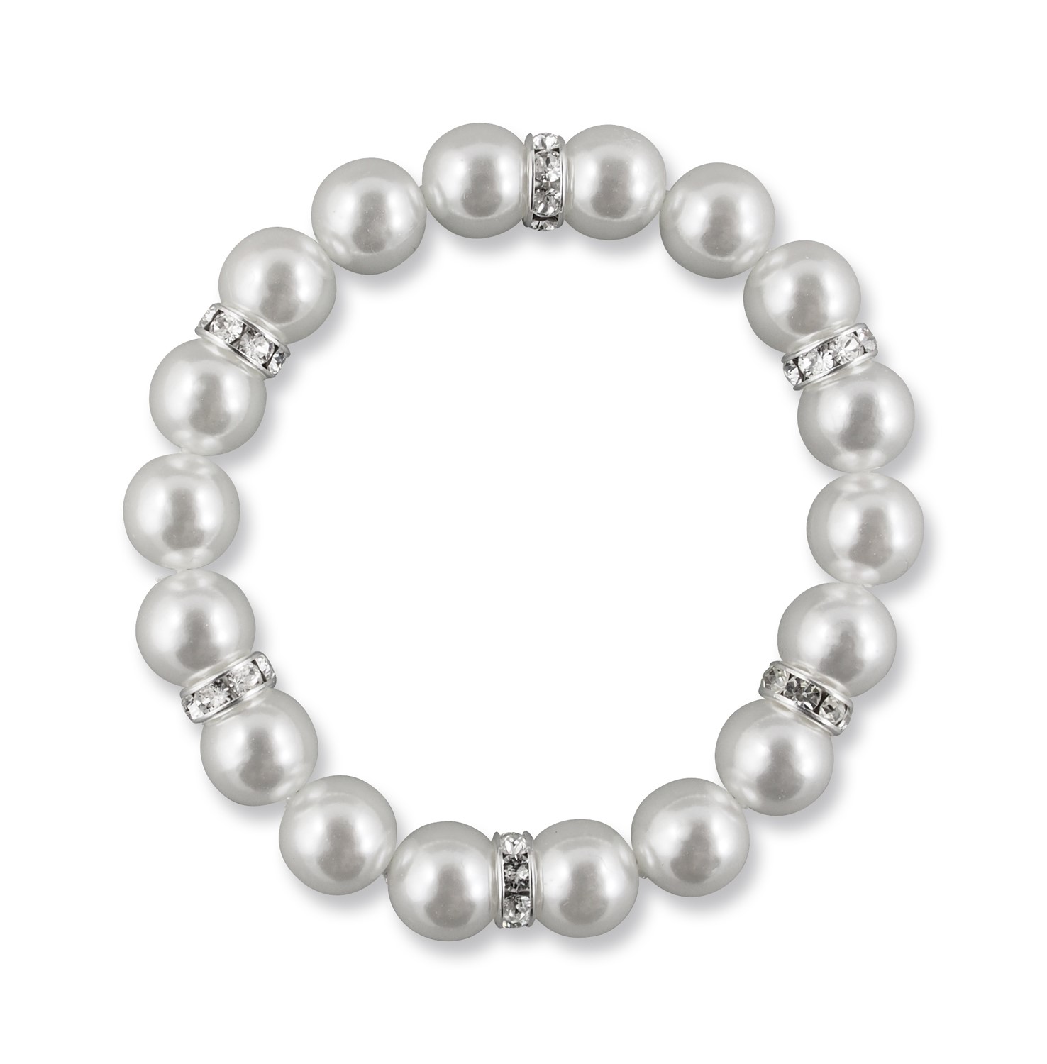 Bild von Perlenarmband 10 mm Strass kristall