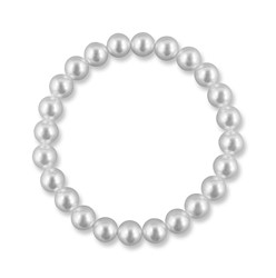 Bild von Gummizug Armband Perlen 8 mm