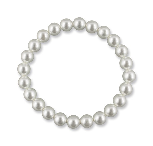 Bild von Gummizug Armband Perlen 8 mm