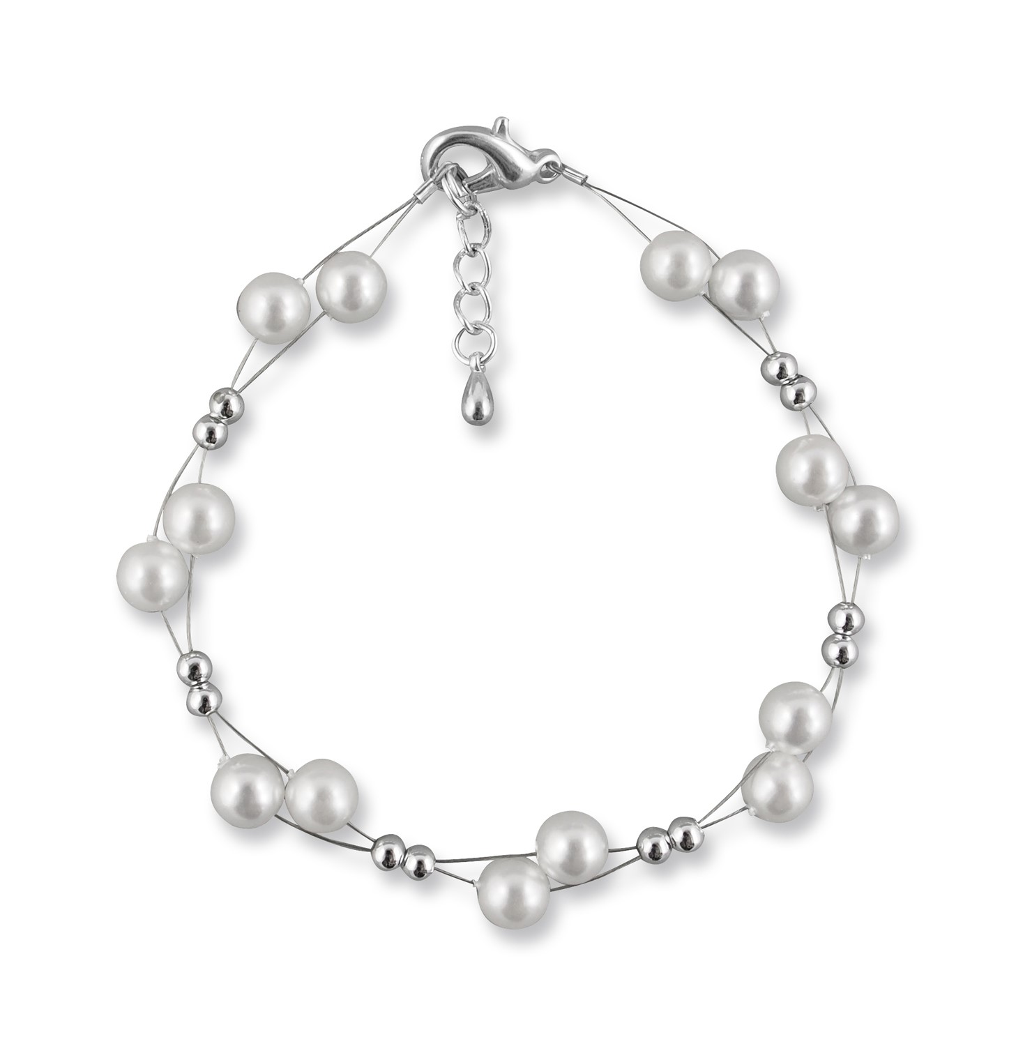 Bild von Damen Armband Perlen Sonja 925 Silber