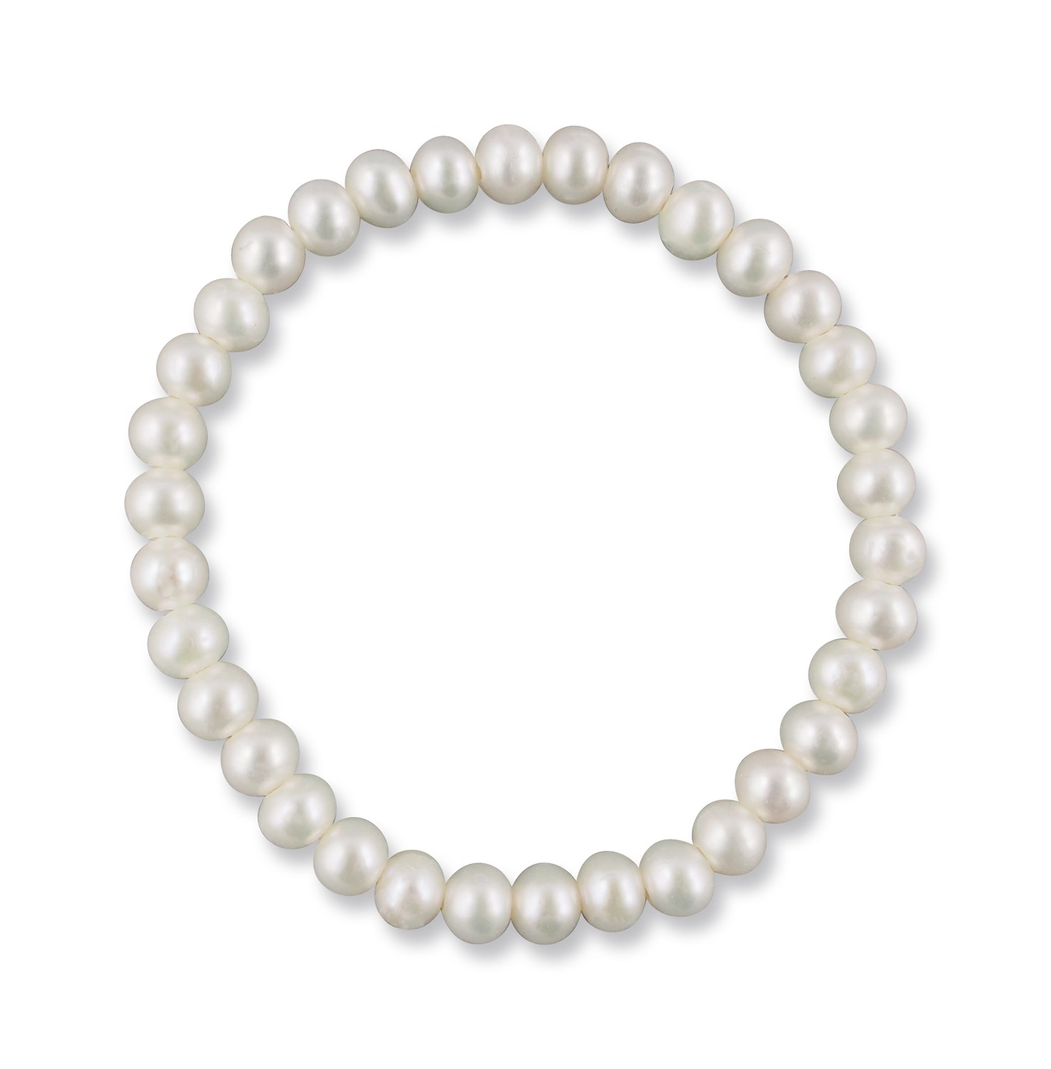 Bild von Echtes Perlenarmband 6,5 mm ivory creme