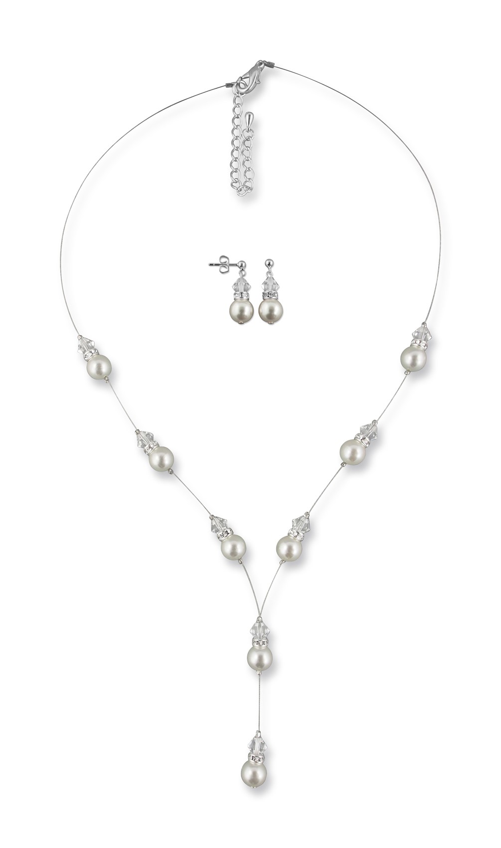 Schmuck Set Halskette Ohrringe 925 Silber Multi Color Perlen Damen Modeschmuck