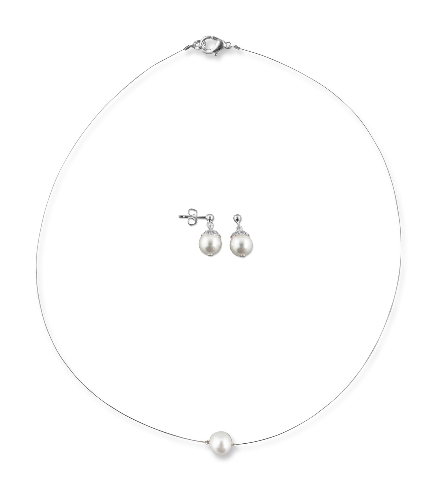 Bild von Schmuckset Clara Kette Ohrringe 925 Silber