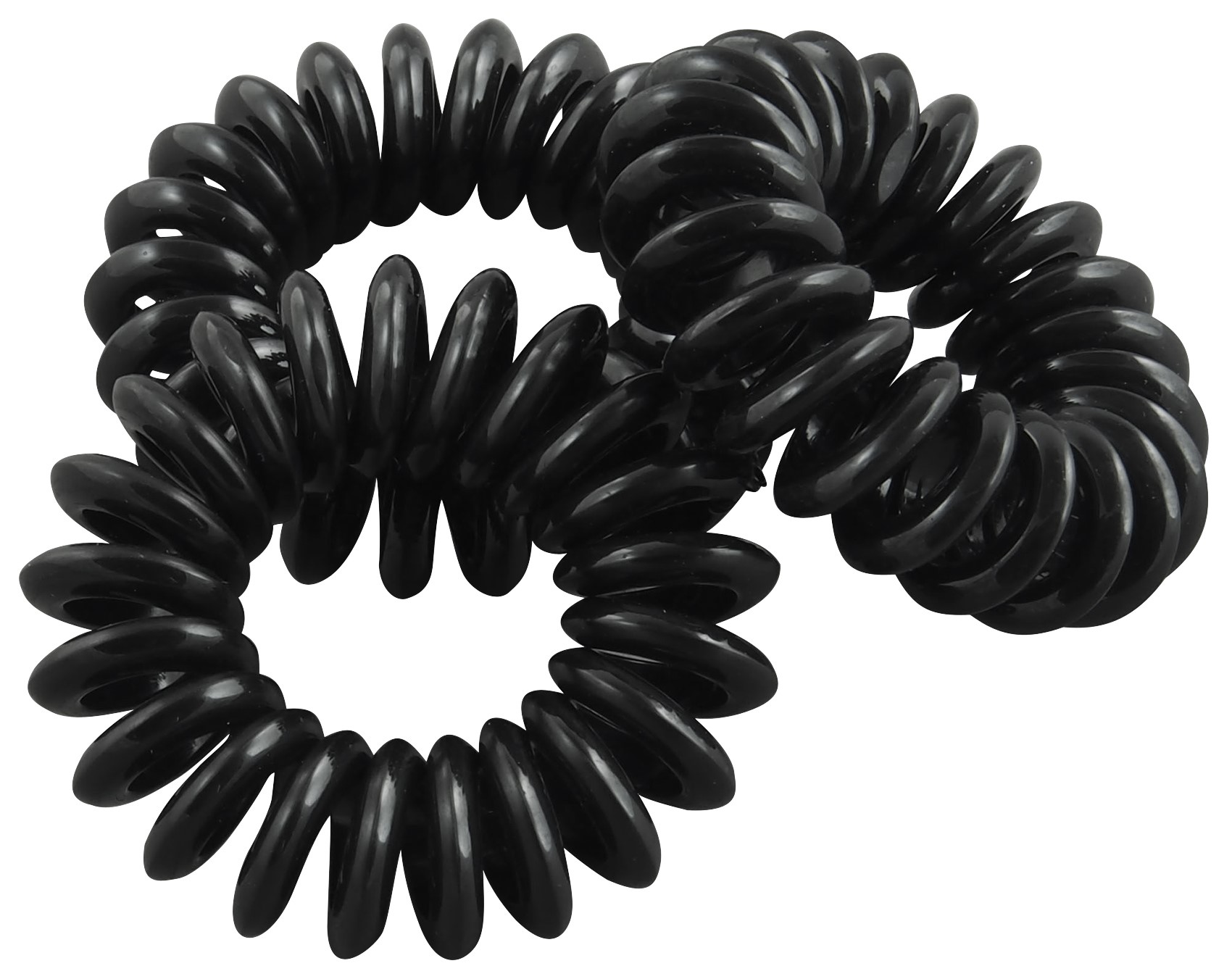 Bild von Spiral Haargummis schwarz 3,5 cm