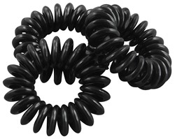 Bild von Spiral Haargummis schwarz 3,5 cm