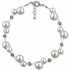 Bild von Armband Perlen Britt Grau Weiß 925 Silber, Bild 1