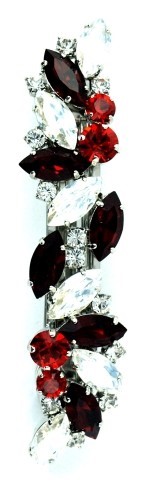 Bild von Strass Haarspange rot - kristall