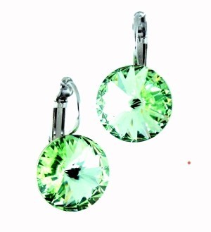Bild von Ohrhänger Swarovski® Kristalle 14 mm licht-grün